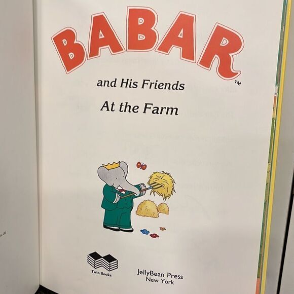 Babar And His Friends At The Farm Hardcover Vintage 90s Cartoon RARE Col… - Picture 6 of 7